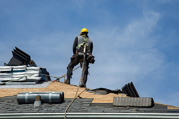 Professional Flat Roof Repair technician working in Spring Valley, WI